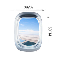 Thumbnail for Airplane Window & Outstanding View Through Airplane Wing Printed Wall Window Stickers