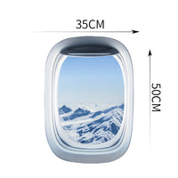Thumbnail for Airplane Window & Snow Mountain Printed Wall Window Stickers