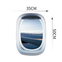 Thumbnail for Airplane Window & Airplane Sunset Landscape Printed Wall Window Stickers