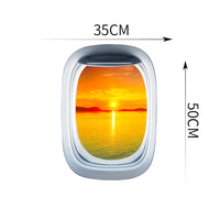 Thumbnail for Airplane Window &  Sunrise Printed Wall Window Stickers