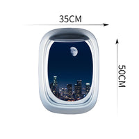 Thumbnail for Airplane Window & City Printed Wall Window Stickers