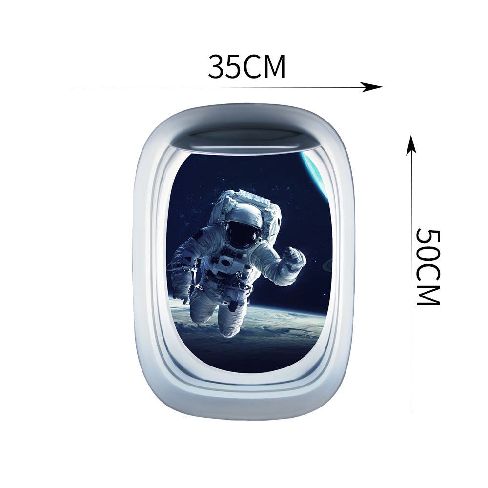 Airplane Window & The astronauts Printed Wall Window Stickers