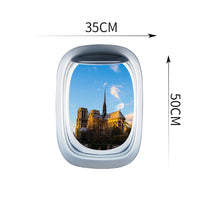 Thumbnail for Airplane Window & Notre Dame de Paris Printed Wall Window Stickers