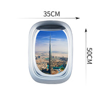 Thumbnail for Airplane Window & Burj Khalifa Printed Wall Window Stickers