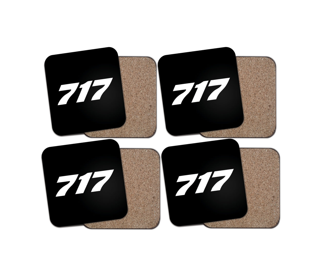 717 Flat Text Designed Coasters