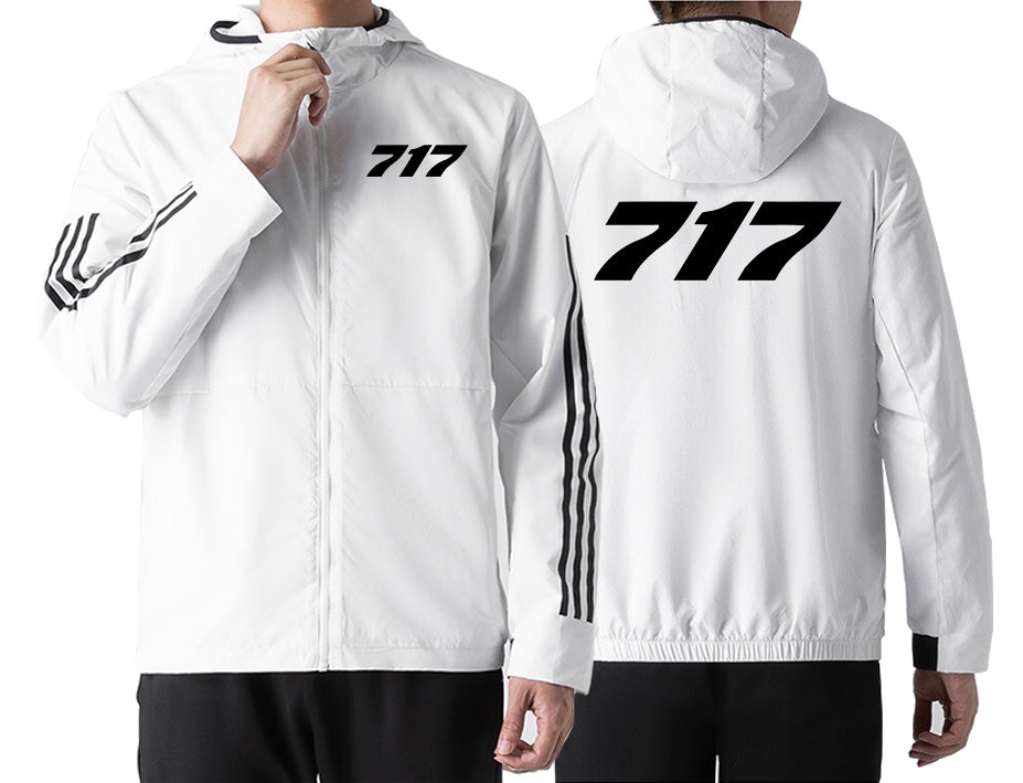717 Flat Text Designed Sport Style Jackets
