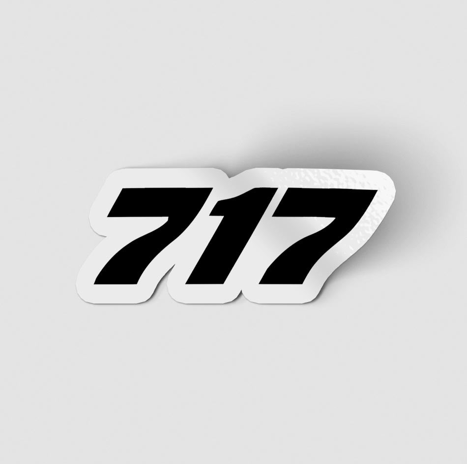 717 Flat Text Designed Stickers