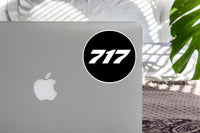 Thumbnail for 717 Flat Text Black Designed Stickers