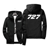 Thumbnail for 727 Flat Text Designed Windbreaker Jackets