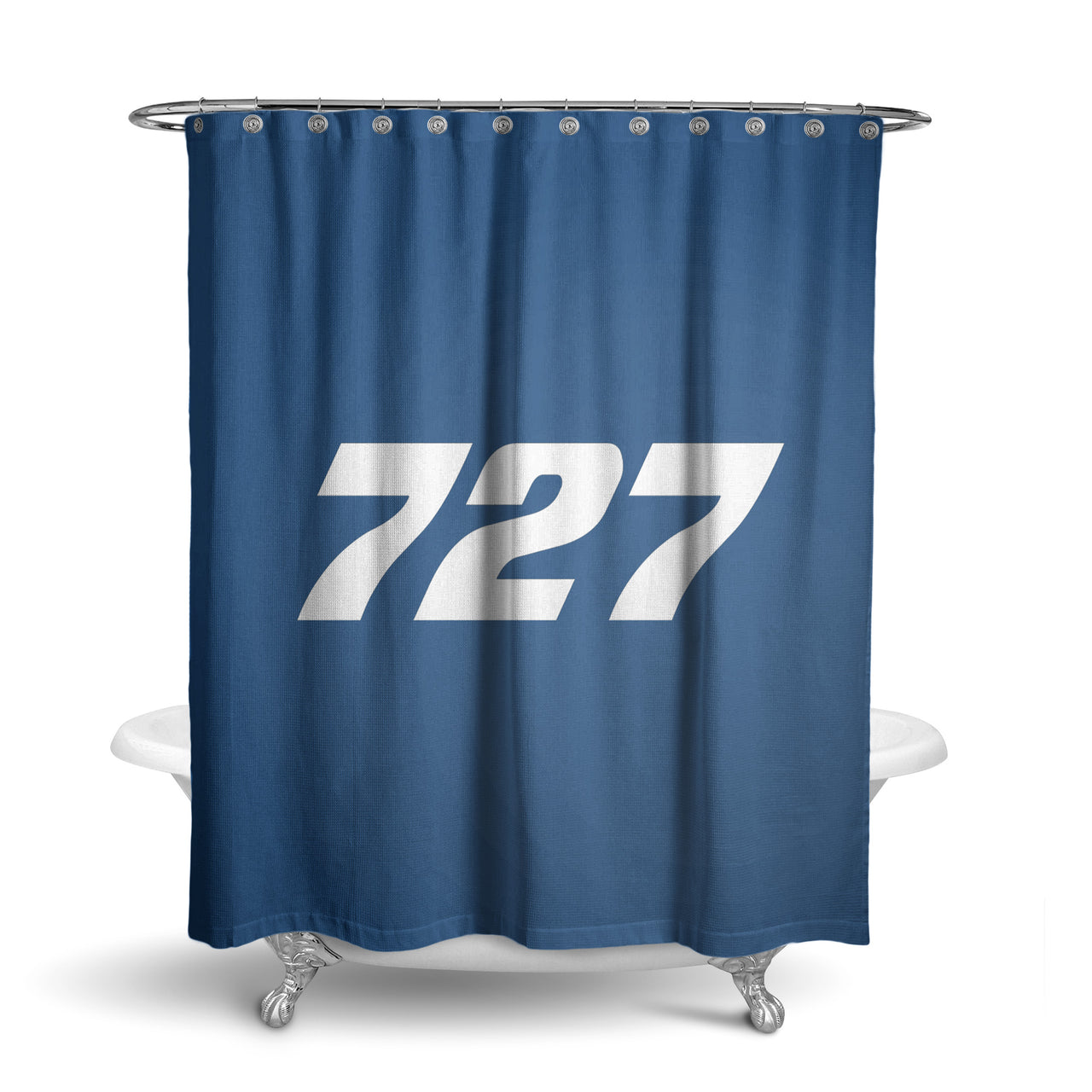 727 Flat Text Designed Shower Curtains