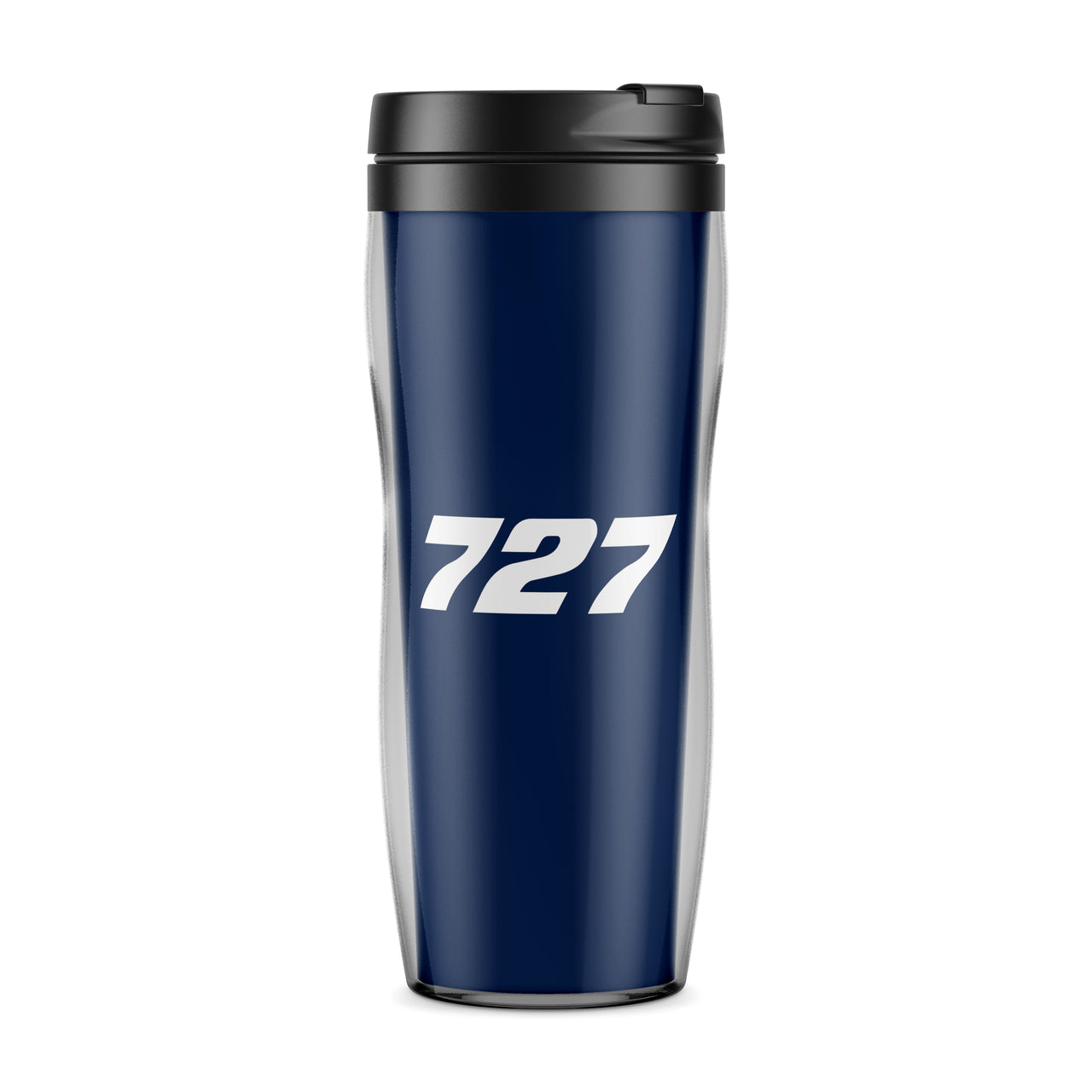 727 Flat Text Designed Travel Mugs