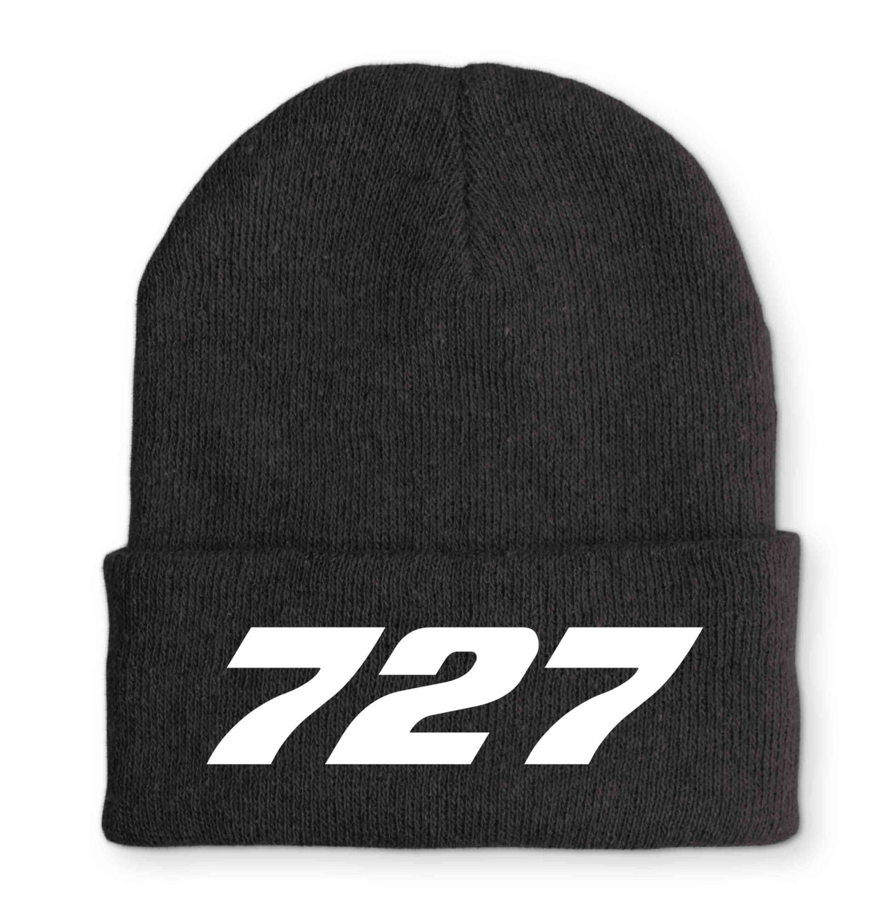 727 Flat Text Embroidered Beanies