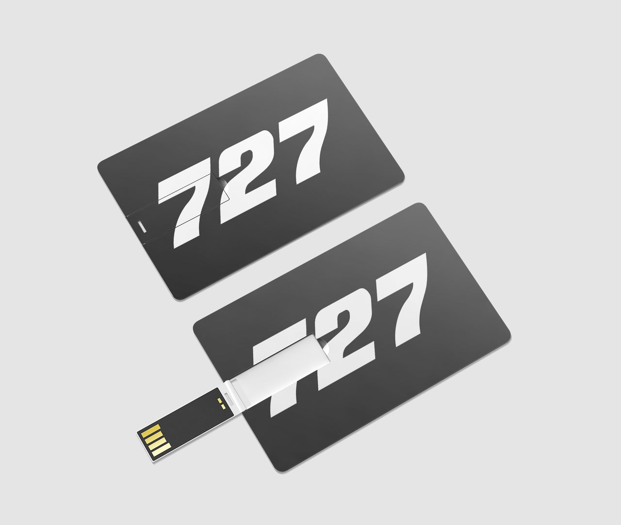 727 Flat Text Designed USB Cards