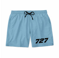 Thumbnail for 727 Flat Text Designed Swim Trunks & Shorts