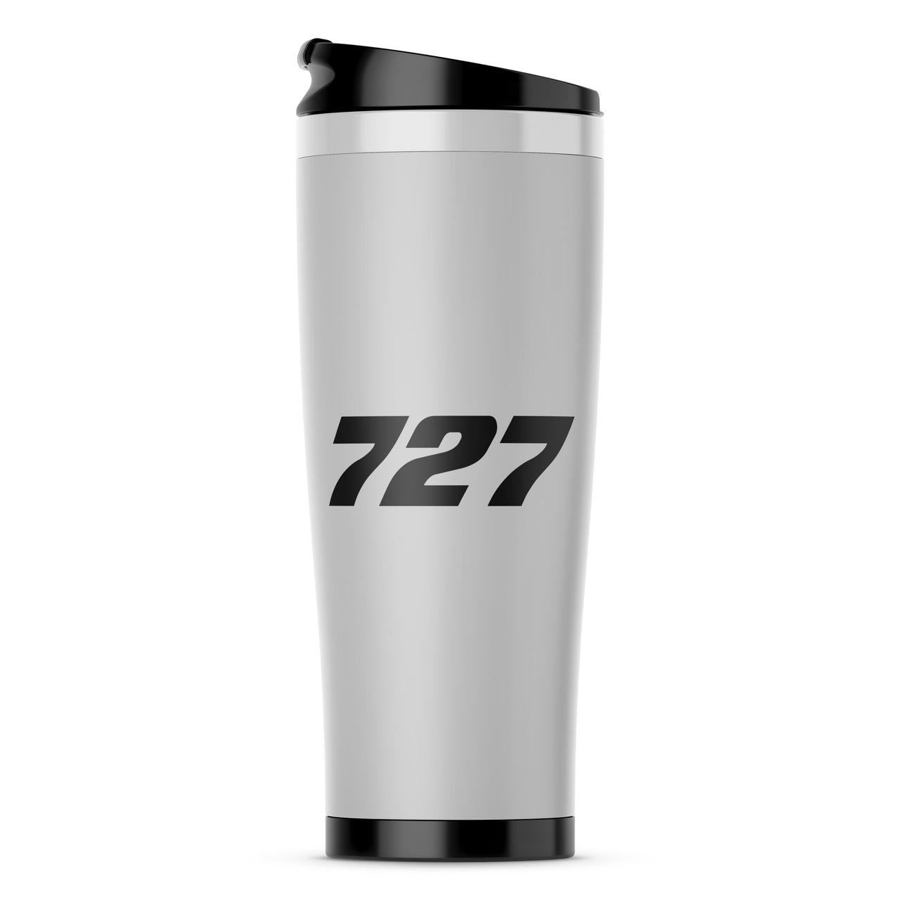 727 Flat Text Designed Travel Mugs