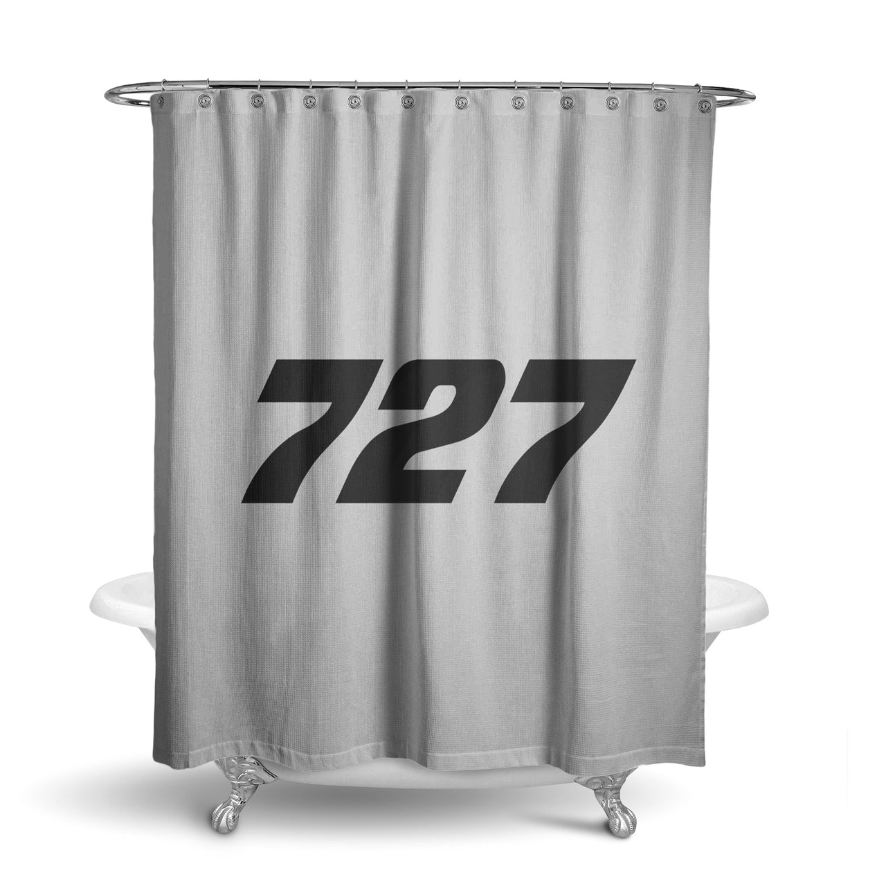 727 Flat Text Designed Shower Curtains