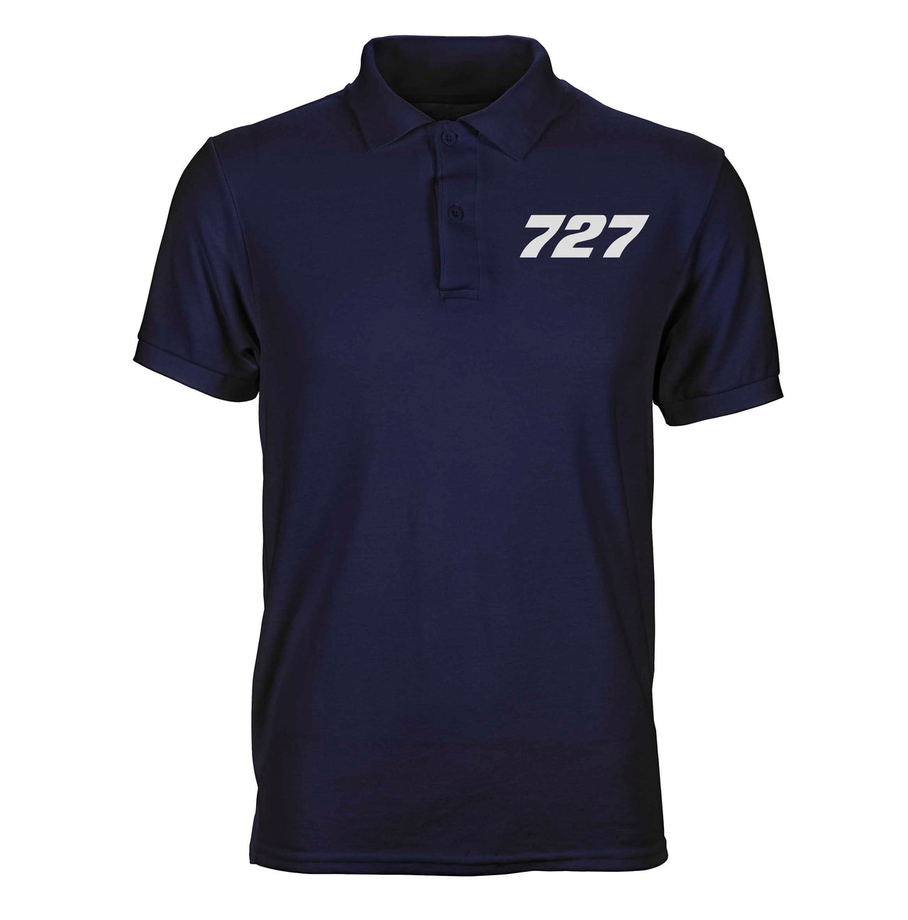 Boeing 727 Flat Text Designed Polo T-Shirts