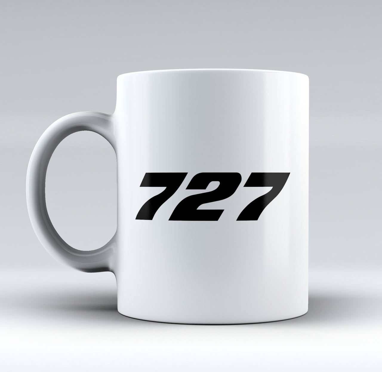 727 Flat Text Designed Mugs