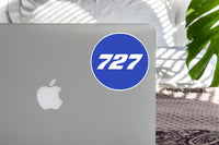 Thumbnail for 727 Flat Text Blue Designed Stickers