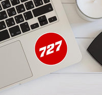 Thumbnail for 727 Flat Text Red Designed Stickers