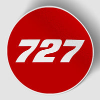 Thumbnail for 727 Flat Text Red Designed Stickers