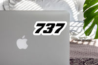 Thumbnail for 737 Flat Text Designed Stickers