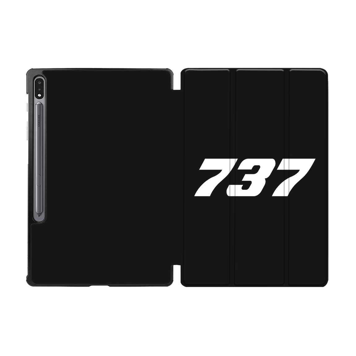 737 Flat Text Designed Samsung Tablet Cases