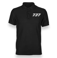 Thumbnail for Boeing 737 Flat Text Designed Polo T-Shirts