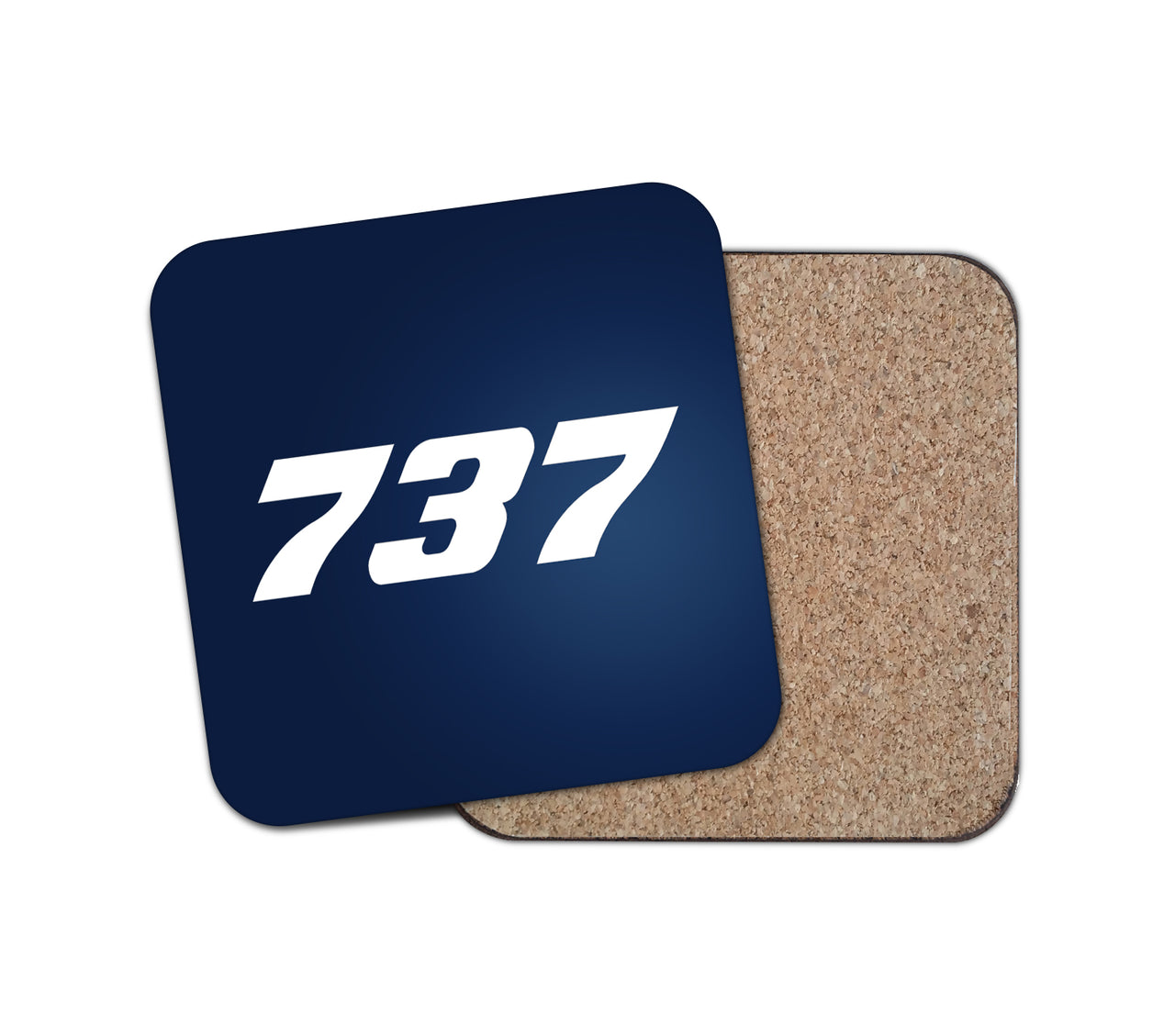 737 Flat Text Designed Coasters