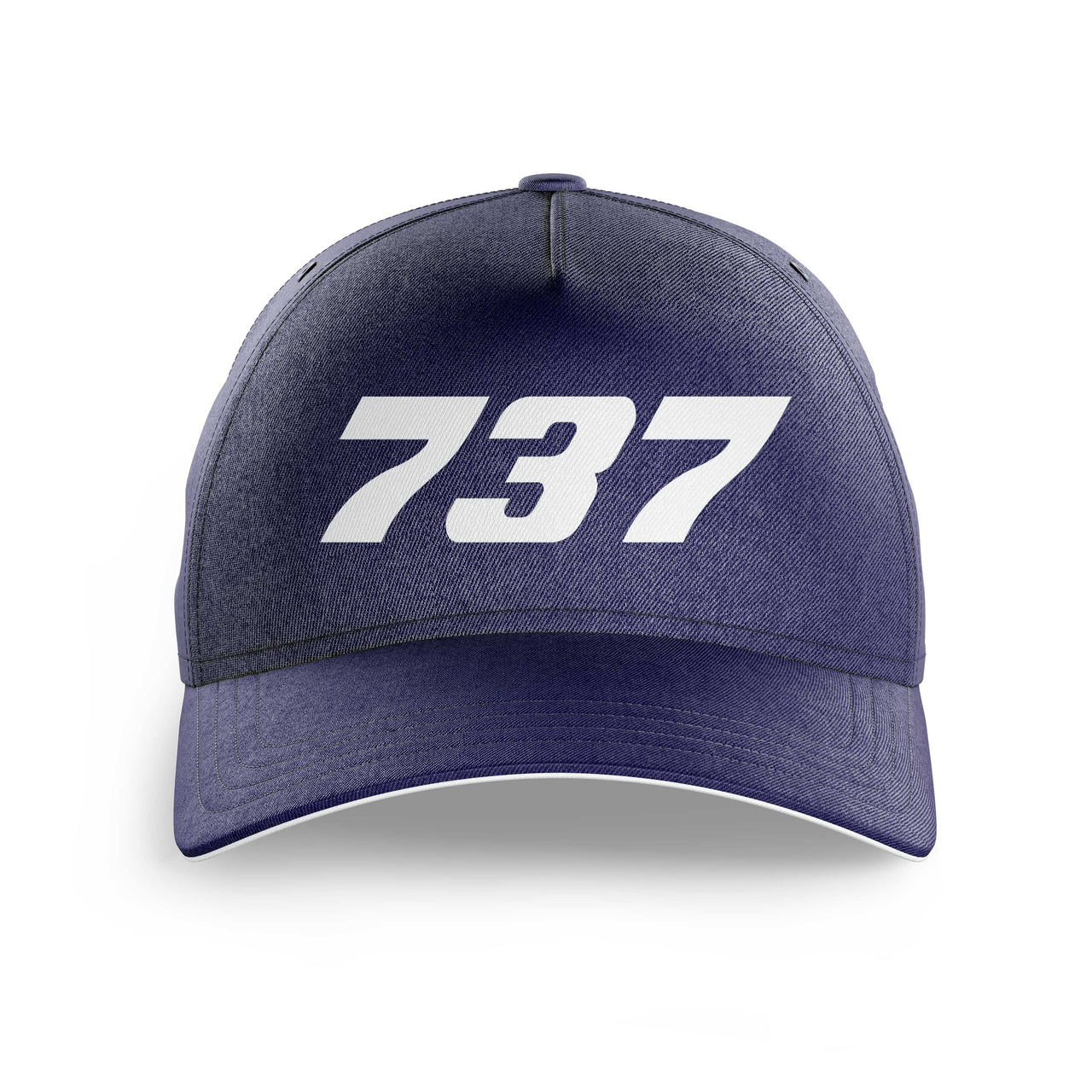 737 Flat Text Printed Hats