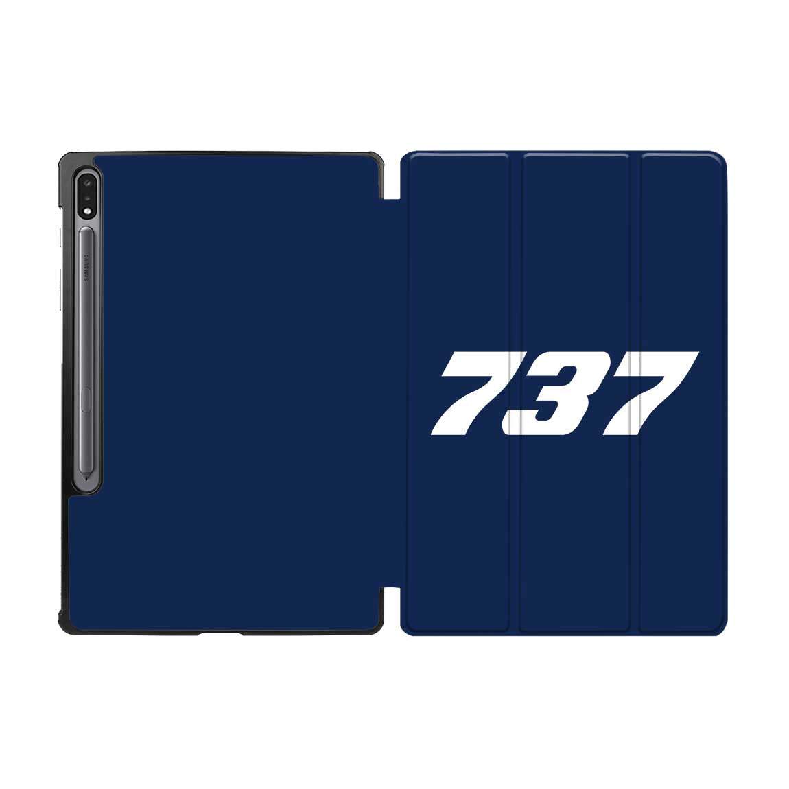 737 Flat Text Designed Samsung Tablet Cases