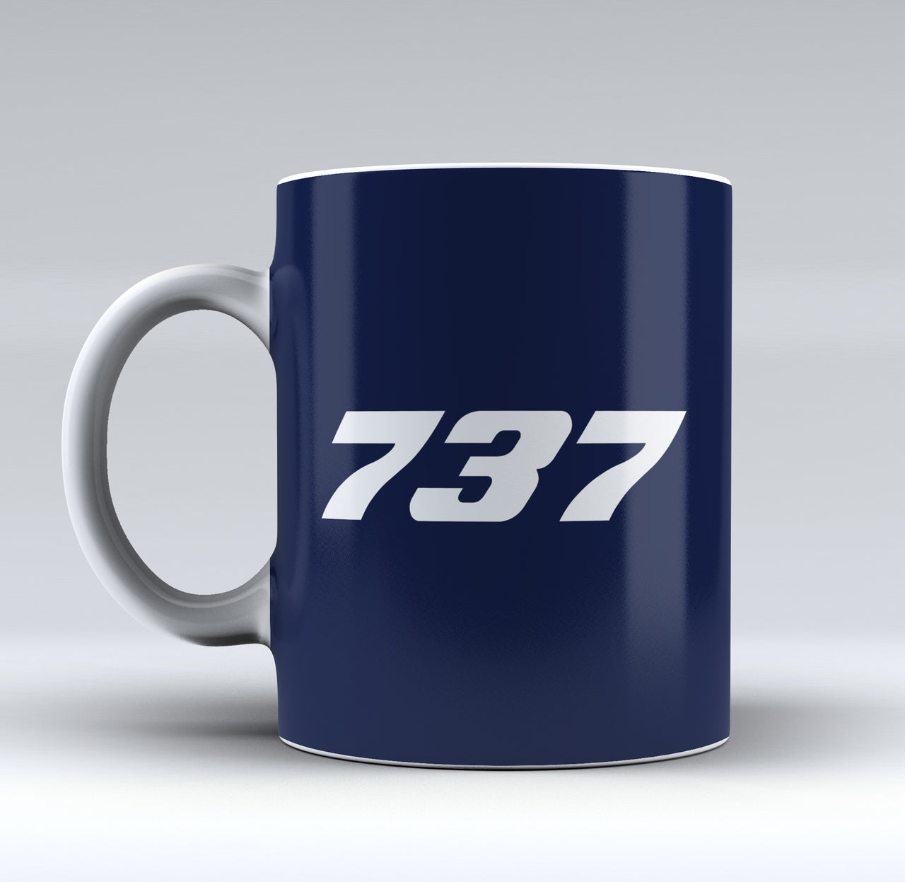 737 Flat Text Designed Mugs