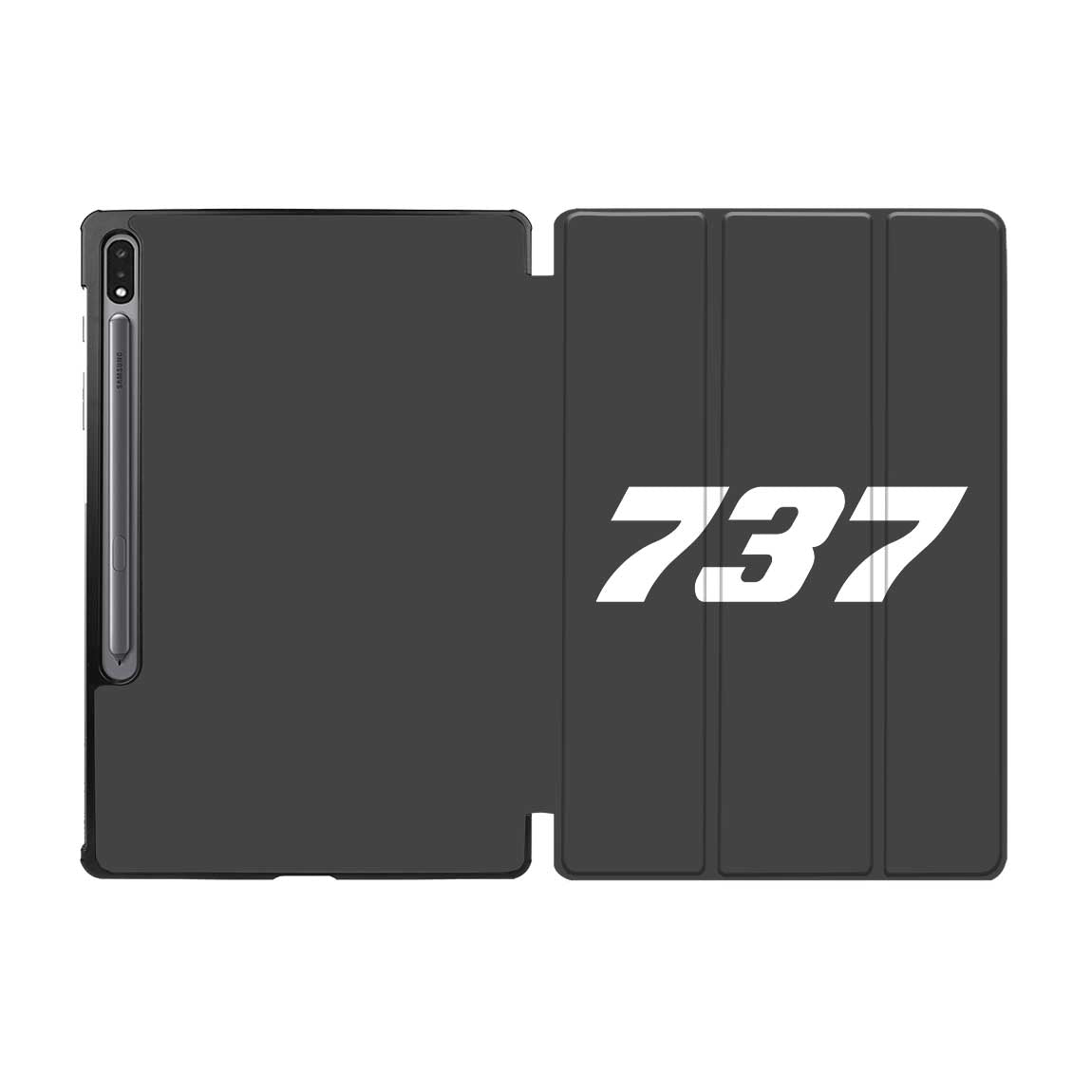 737 Flat Text Designed Samsung Tablet Cases