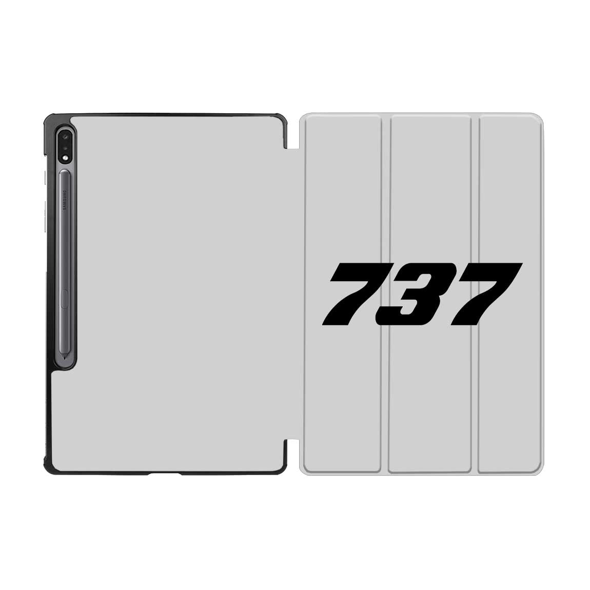 737 Flat Text Designed Samsung Tablet Cases