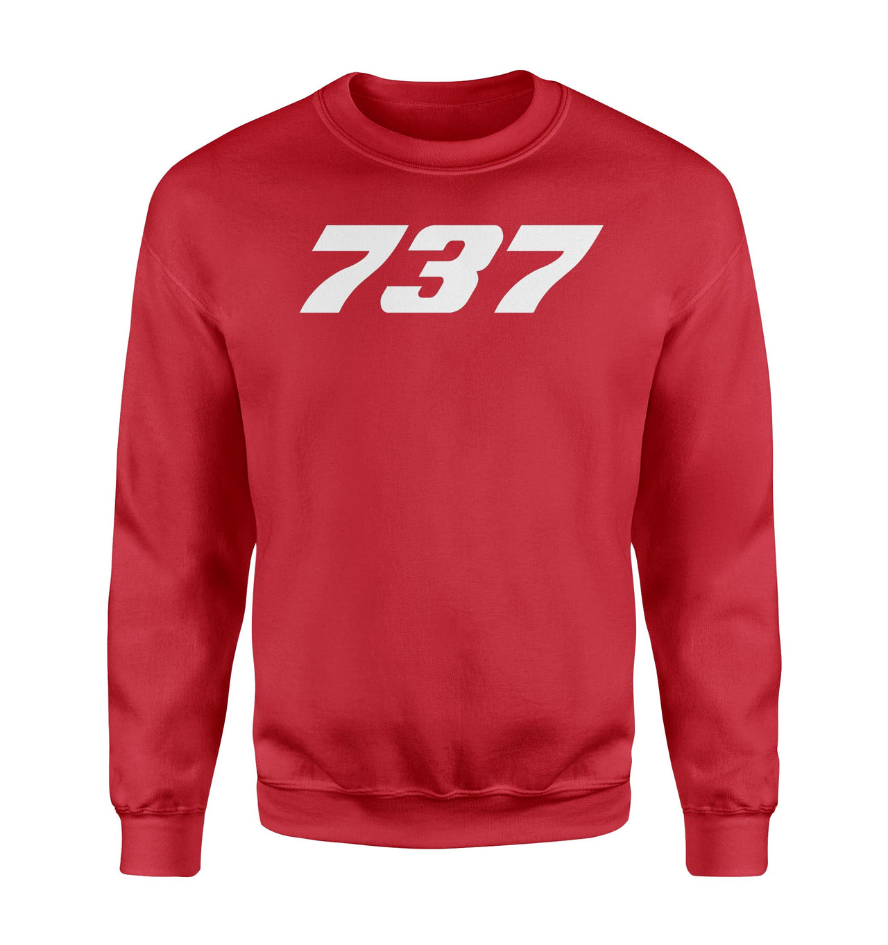 737 Flat Text Designed Sweatshirts