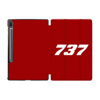 Thumbnail for 737 Flat Text Designed Samsung Tablet Cases