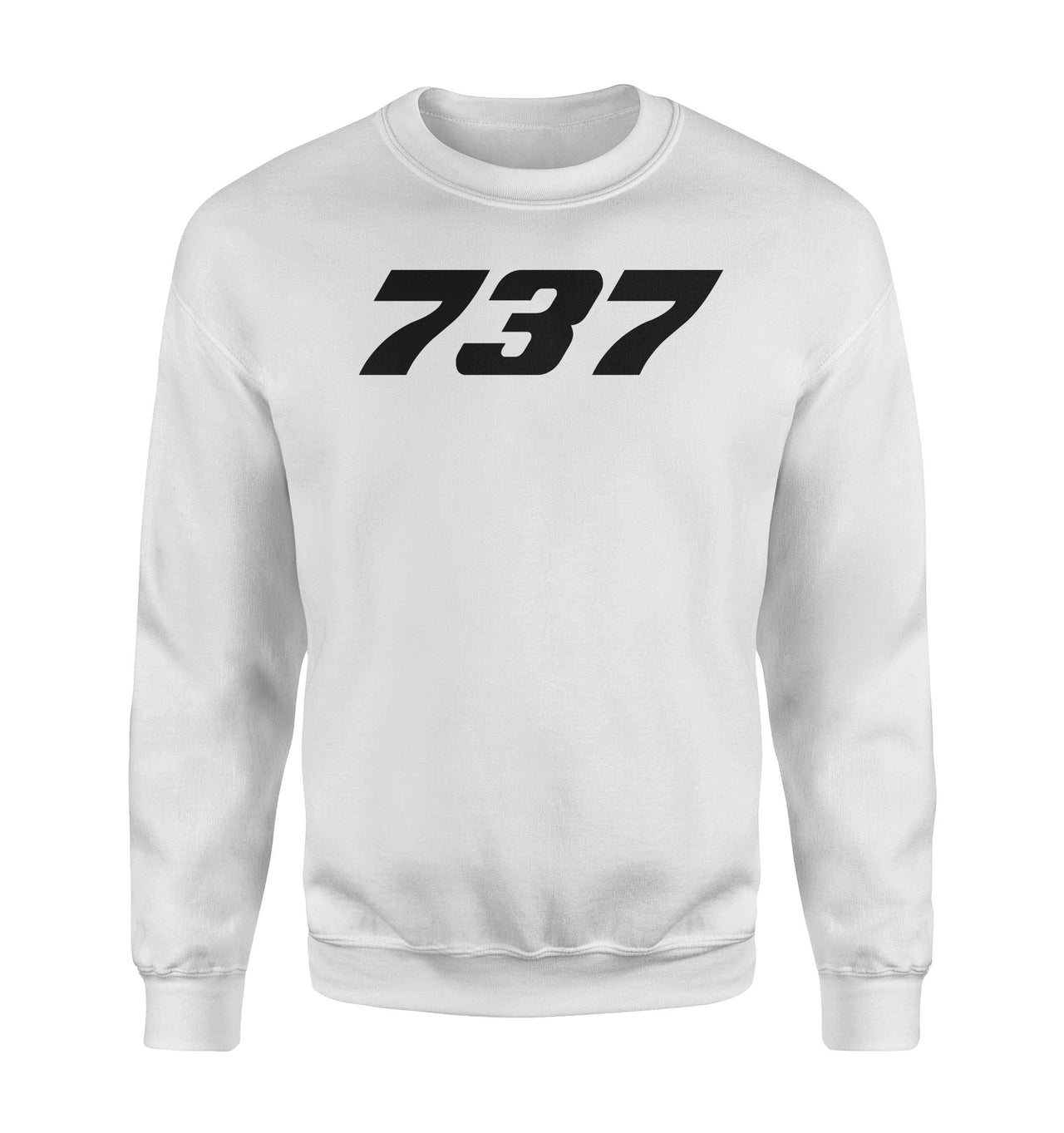 737 Flat Text Designed Sweatshirts