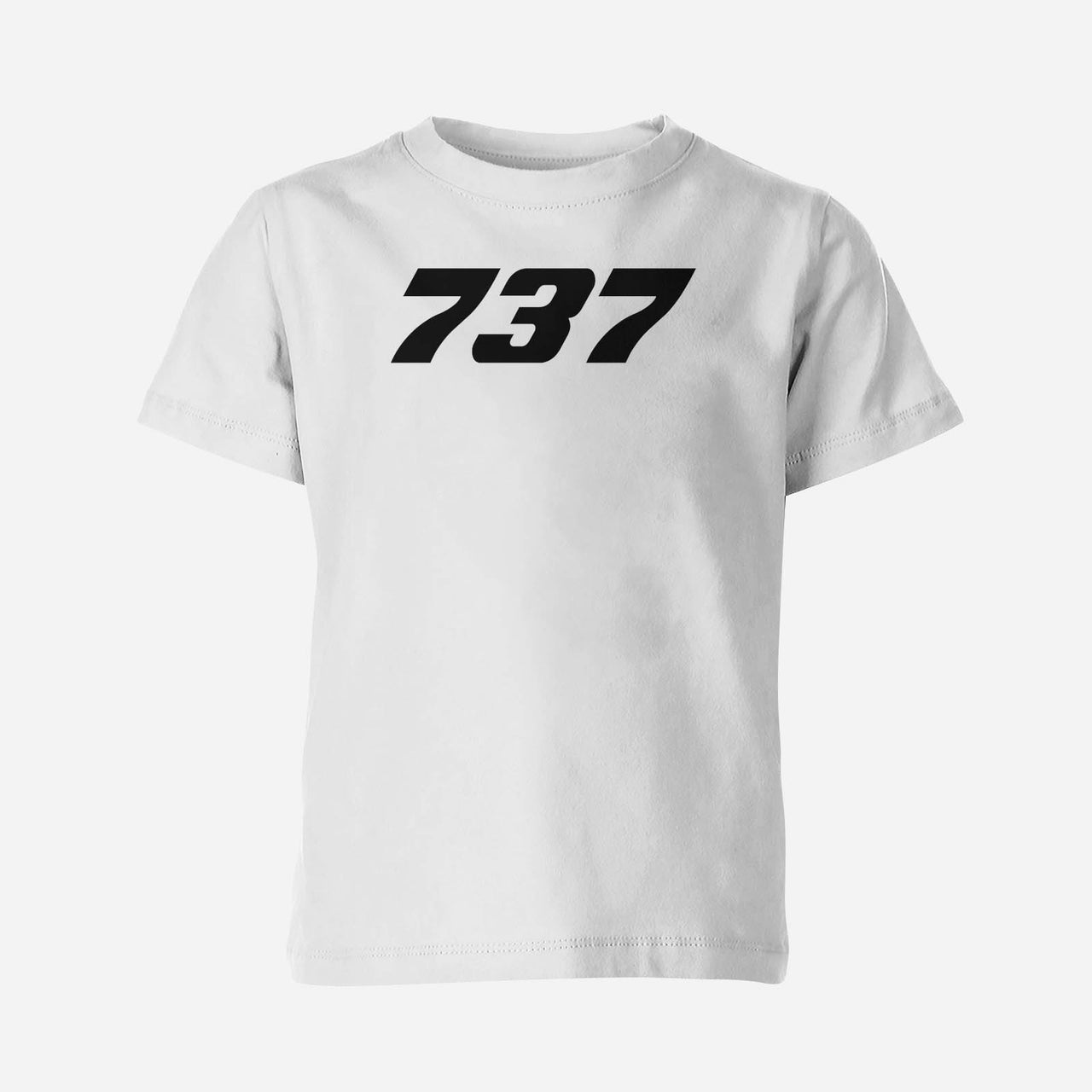 737 Flat Text Designed Children T-Shirts
