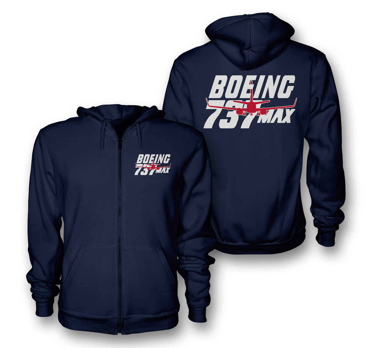 Amazing Boeing 737 Max Designed Zipped Hoodies