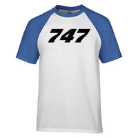 Thumbnail for 747 Flat Text Designed Raglan T-Shirts