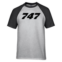 Thumbnail for 747 Flat Text Designed Raglan T-Shirts