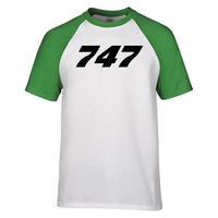 Thumbnail for 747 Flat Text Designed Raglan T-Shirts