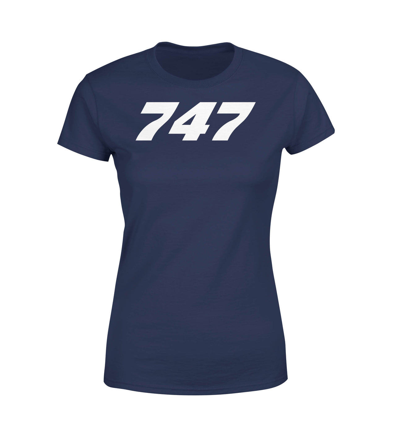 747 Flat Text Designed Women T-Shirts