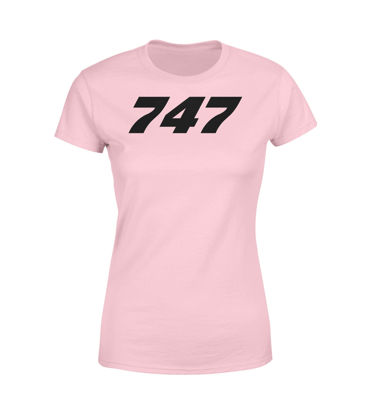 747 Flat Text Designed Women T-Shirts