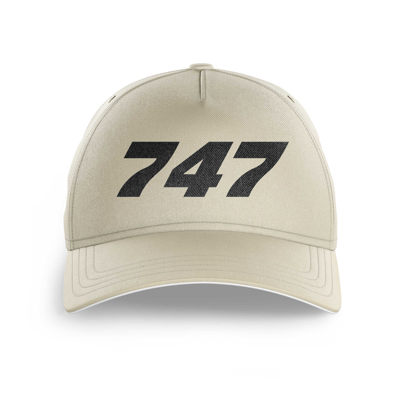 747 Flat Text Printed Hats