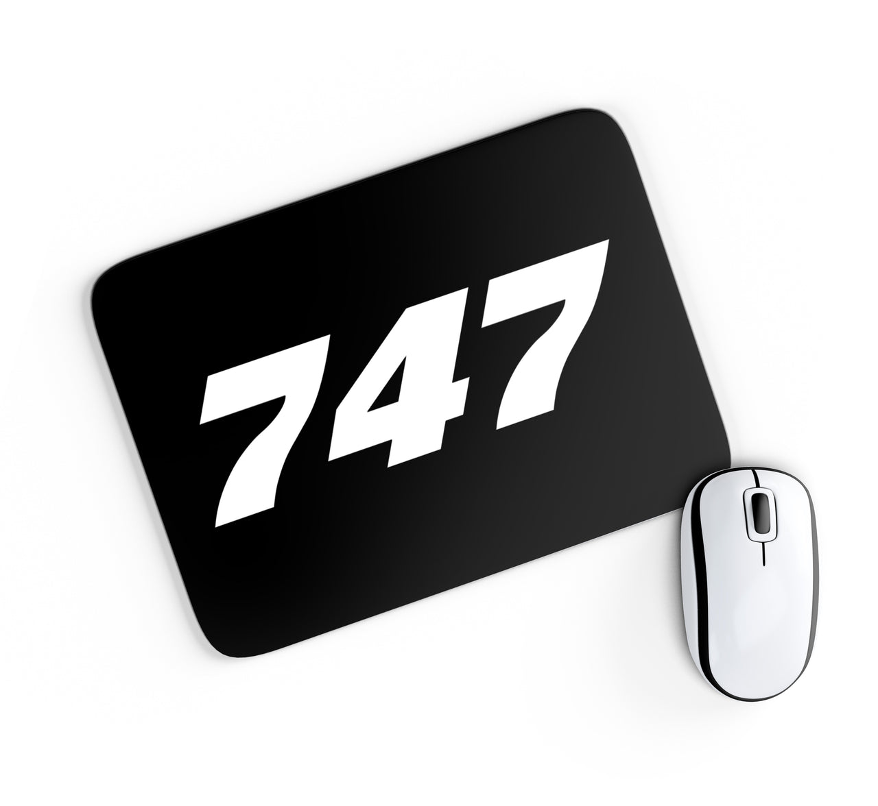 747 Flat Text Designed Mouse Pads