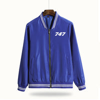 Thumbnail for 747 Flat Text Designed Thin Spring Jackets