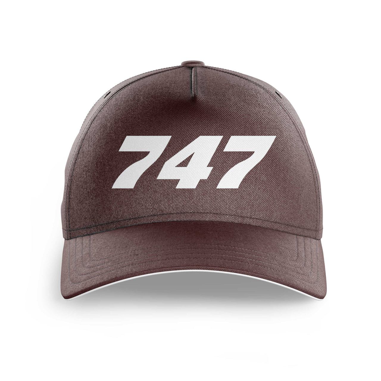747 Flat Text Printed Hats