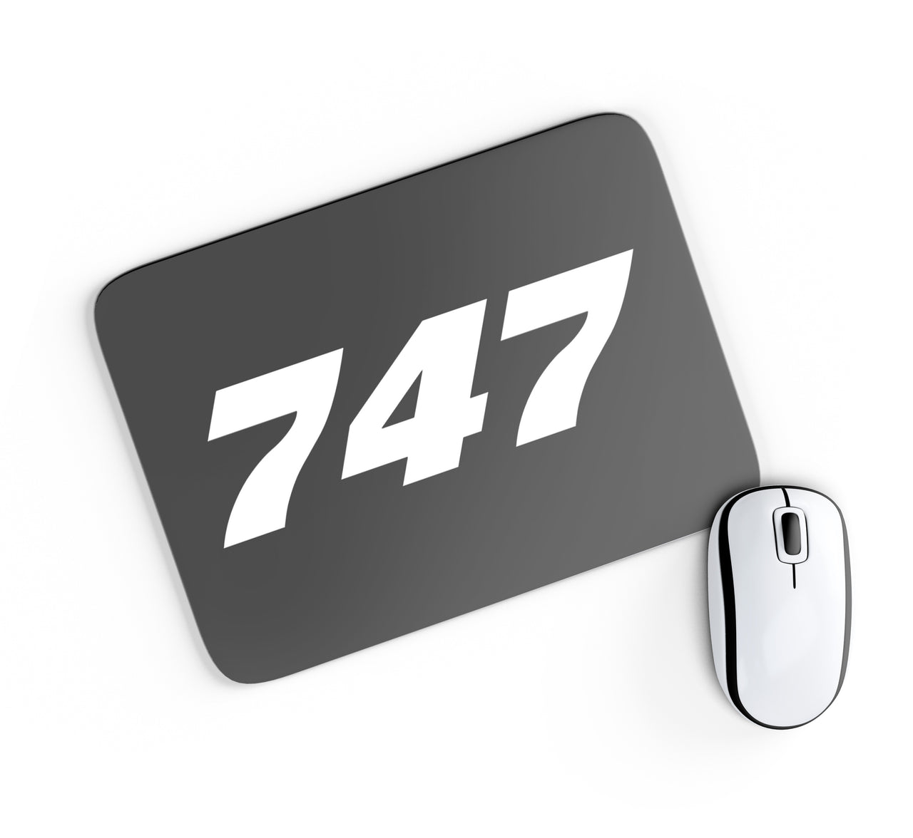 747 Flat Text Designed Mouse Pads