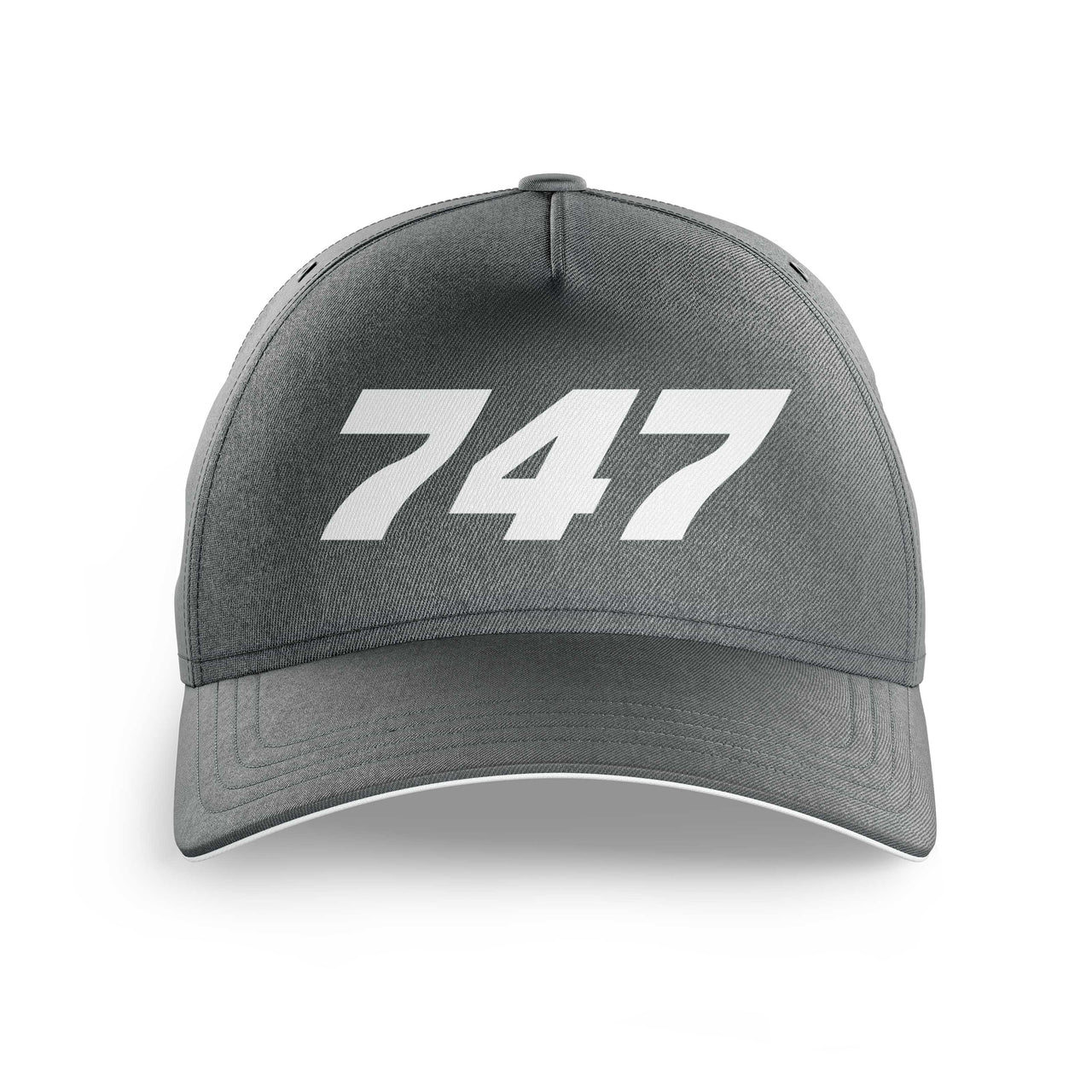 747 Flat Text Printed Hats
